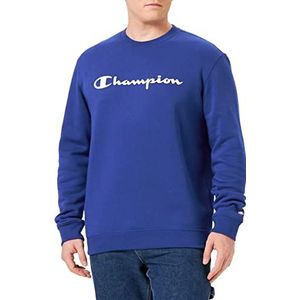 Champion American Classics Fall Fleece Big Logo Crewneck Sweatshirt voor heren, Blauw, S
