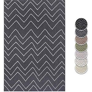 HANSE Home Platgeweven tapijt voor binnen en buiten, Kenia, kleuren: grijs/lichtgrijs, maat: 160x230 cm