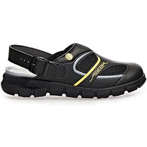 Abeba 37343-48 Maat 48 ""Dynamische"" Occupational-Clog Schoen - Zwart/Geel