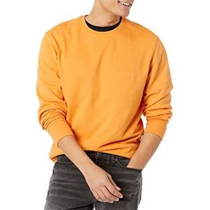 Amazon Essentials Heren lange mouwen lichtgewicht Franse badstof ronde hals sweatshirt, goudgeel, groot