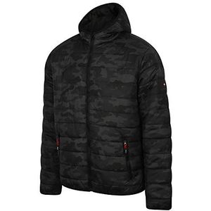 Lee Cooper Werkkleding Werk Veiligheid Gecapitonneerde Gewatteerde Winter Workwear Camo Jacket, Large, Zwarte Camo, 1
