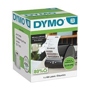 DYMO Original LabelWriter verzendetiketten (extra groot) voor LabelWriter 5XL/4XL labelprinters | 102 x 210 mm | Rol van 220 etiketten | zelfklevend | voor LabelWriter-etiketteerapparaat