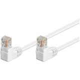 Goobay 96069 CAT 5e patchkabel, 2x 90° hoek, U/UTP, wit