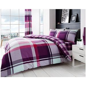 Gaveno Cavailia Luxe beddengoedset met dekbedovertrek en kussensloop, van polyester katoen, violet, voor tweepersoonsbed