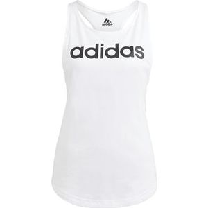ADIDAS Essentials Loose Logo Tank Top Vest, Wit/Zwart, M Shorts voor dames, wit/zwart, M