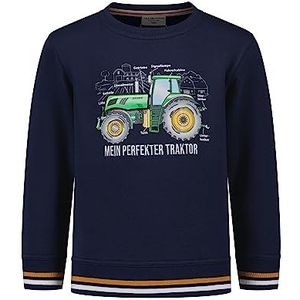 SALT AND PEPPER Jongens Boys Sweat Tractor Print Emb Sweatshirt, True Navy, 128/134 cm