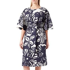 Seidensticker Dames regular fit blousejurk korte mouwen jurk, donkerblauw, 34, donkerblauw, 34