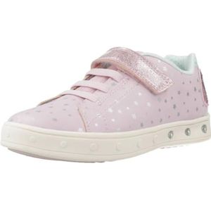 Geox J Skylin Girl C Sneakers voor meisjes, Roze Aqua, 34 EU