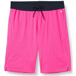 Champion Legacy Neon Spray Soft Mesh bermuda shorts, roze fuchsia, S voor heren