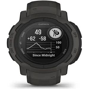 GARMIN Instinct 2, Outdoor Smartwatch, GPS, Ingebouwde Sportapps, Gezondheids Functies, Langere Batterijduur, Grafiet