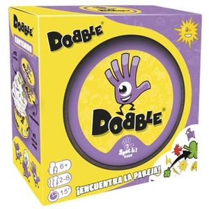 Dobble kaartspel - Spaanse taal | 2-8 spelers | Meer dan 50 symbolen | Veilige metalen behuizing | Eenvoudig en comfortabel te dragen