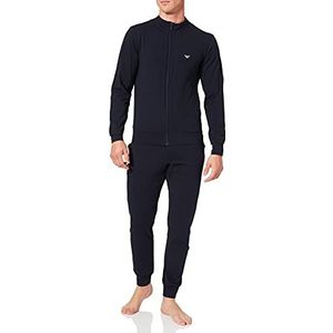 Emporio Armani Heren Full Zip Trui en Broek Loungewear Set Pyjama (Pack van 2), Marinier, L