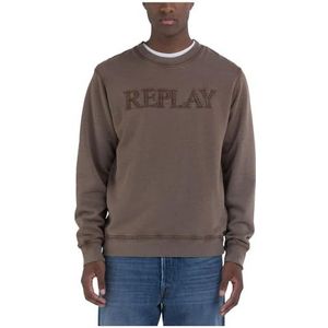Replay Heren sweatshirt regular fit met ronde hals, 028 Mou, S