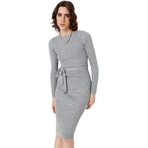 Trendyol Acryl Jurk - Grijs - Bodycon S Grijs, Grijs, S