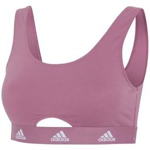 adidas Dames ondergoed bustier BH - Scoop Bralette - Sport Active Comfort Cotton, wonder orchid_4a1h77, XS