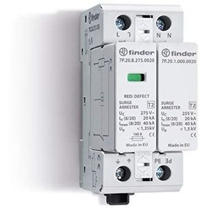 Finder 7P Serie - SPD overspanningsbeveiliging tipo-2 1 Varistor + 1 GDT