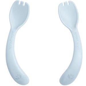 Green Sprouts® Sprout Ware® Handy Sporks, 9mo+, Plant-Plastic, Dishwasher Safe, Ergonomic, Tested for Hormones - Light Blueberry