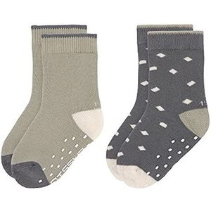 LÄSSIG Unisex Cozy Wear anti-slip sokken, grijs, M