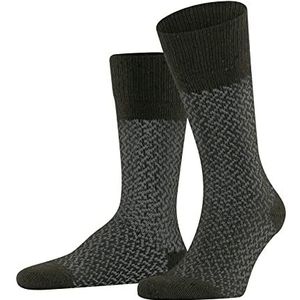 ESPRIT Heren Twill Boot duurzame biologische katoen wol halfhoog met patroon gestreept 1 paar sokken, groen (Olivine 7210), 39-42