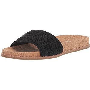 The SAK, Mendocino Slide Crochet Slip-On sandalen voor de zomer, open teen, zwart, maat 39