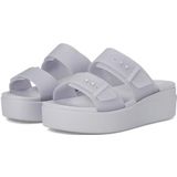 Crocs - Brooklyn Buckle Frosted Low Wedge - Slippers - Frosted Matte