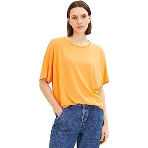 TOM TAILOR Dames T-shirt 1035854, 29751 - Bright Mango Orange, L