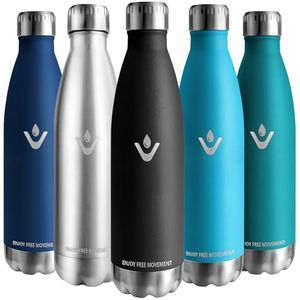 Vikaster Thermosfles, 0,75 liter, BPA-vrij, lekvrij, herbruikbare thermoskan, roestvrij staal, voor camping, yoga, gym, fitness, reizen, outdoor