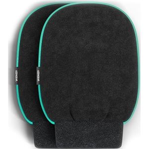 aZengear - Exfoliërende Handschoen - Zwart - 100% Natuurlijke Viscose