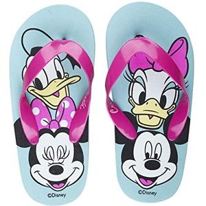 Minnie Mouse en Daisy teenslippers - Turquoise en Roze - Maat 34/35 - Gemaakt 100% van EVA - Vingerteenslippers voor Jongens en Meisjes - Origineel Product Ontworpen in Spanje