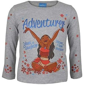 Disney Moana Adventurer Crewneck sweatshirt, Meisjes, 104-176, Heather Grey, Officiële Koopwaar