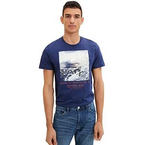 TOM TAILOR Uomini T-shirt 1035525, 10311 - Cosmos Blue, XL