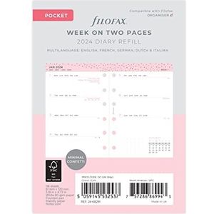 Filofax Pocket Confetti week om dagboek te bekijken - 2024