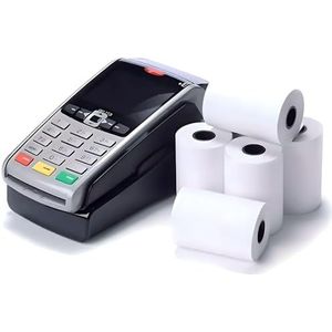 Double Dragon 57 x 40 mm Premium Thermisch Papier voor Kassabonrollen – Compatibel met Barclays, Ingenico, Worldpay, Spire, Creditcard Terminals, POS, EPOS & PDQ Terminals – Verpakking van 100 Rollen