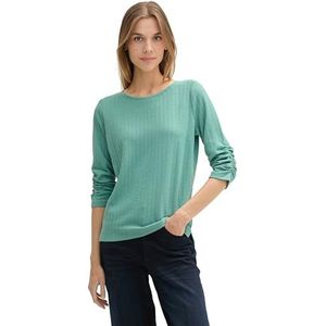 TOM TAILOR Denim Sweatshirt voor dames, 34206 - Dark Pacific Teal, XL