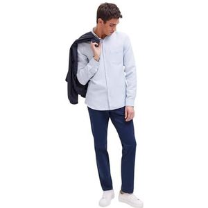 DeFacto Chinobroek voor heren, stijlvolle en comfortabele herenbroek, klassieke chinobroek voor een modieuze look en de hoogste, Donkerblauw, 32W / 30L