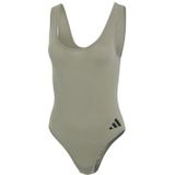 adidas Bodysuit - Sport Active Essentials Cotton 3 strepen, Silver Pebble_4a0694, XS