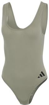 adidas Bodysuit - Sport Active Essentials Cotton 3 strepen, Silver Pebble_4a0694, XS