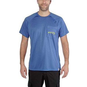 Carhartt Heren Force Fishing Graphic T-shirt met korte mouwen, blauw, XXL