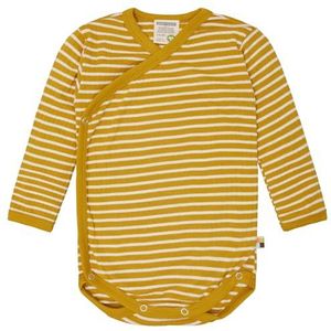 loud + proud Gestreept met rib, Gots gecertificeerd, body voor baby's, kinderen, normaal, Curry, Regular
