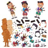 Baker Ross FX990 Schotse doedelzakspeler Mix en Match Magneet Kits - Set van 8, Kunst en Knutsel Magneten voor Kinderen