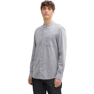 TOM TAILOR Denim heren overhemd, 37281 - Zwart Wit Grid Design, XL