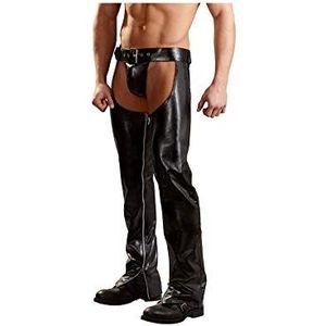 Svenjoyment Imit. Leath. Chaps mannen S Zwart
