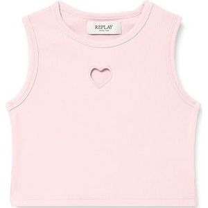 Replay Meisjesshirt met bandjes, 994 Poeder Roze, 10 Jaar