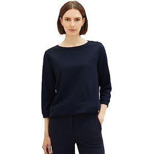 TOM TAILOR Dames T-shirt met 3/4 mouw, 10668-sky Captain Blue, S