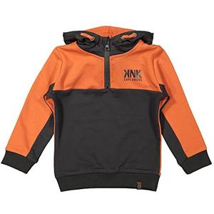 Koko Noko Jongens sweater, donkergrijs + faded oranje, 0 maanden