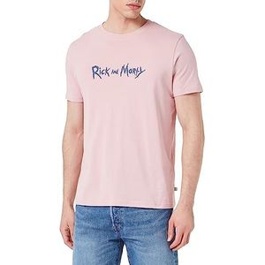 Q/S by s.Oliver Heren T-shirt met korte mouwen, roze, S