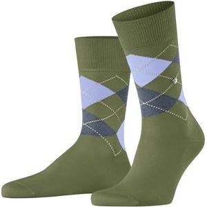 Burlington Heren Sokken Manchester M So katoen gedessineerd 1 paar, Groen Salvia 7472, 40-46