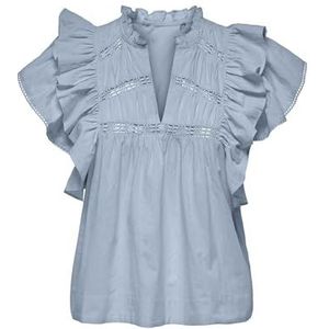 Onlsunny Capsl Frill Top WVN Noos, Cashmere Blue, XXS