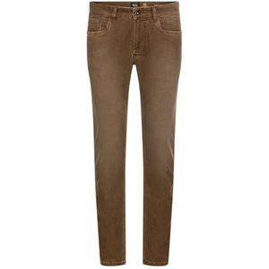 camel active - Slim Fit 5-pocket Broek - Sepia Bruin