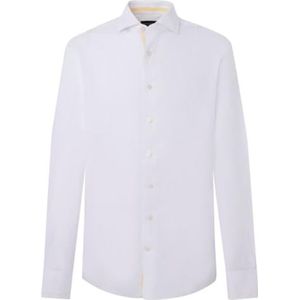 Hackett London Heritage Field Jacket Shirt voor heren, wit (wit/geel), S, Wit (Wit/Geel), S